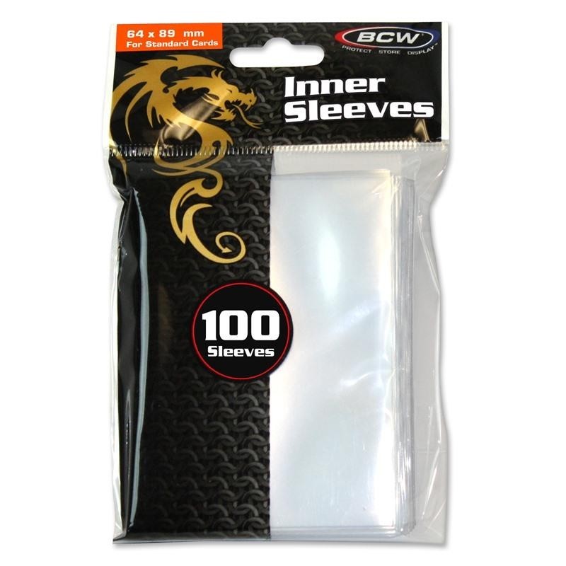 Inner Sleeves Bcw, Tamaño estandar, transparente